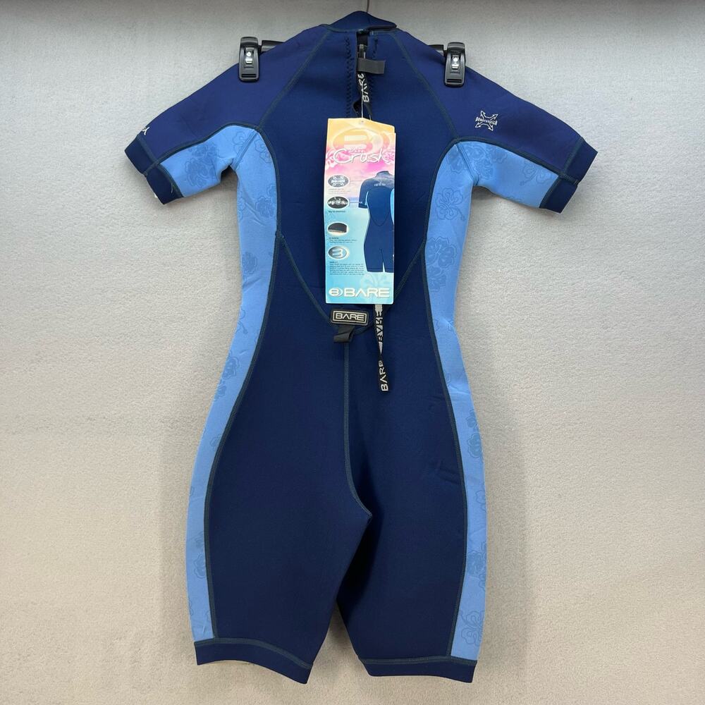 Women’s Shorty Wetsuit - Navy/Light Blue